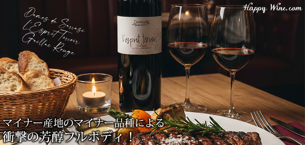 【SALE/通常3080円】◎ダーム・ド・サッラシ レスプリ・テロワール ガイヤック・ルージュ(赤) 2018 750ml