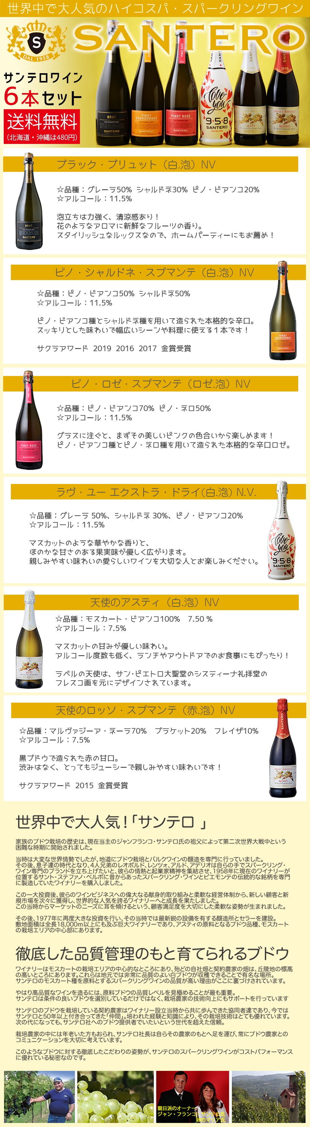 サンテロワイン 6本セット 送料無料